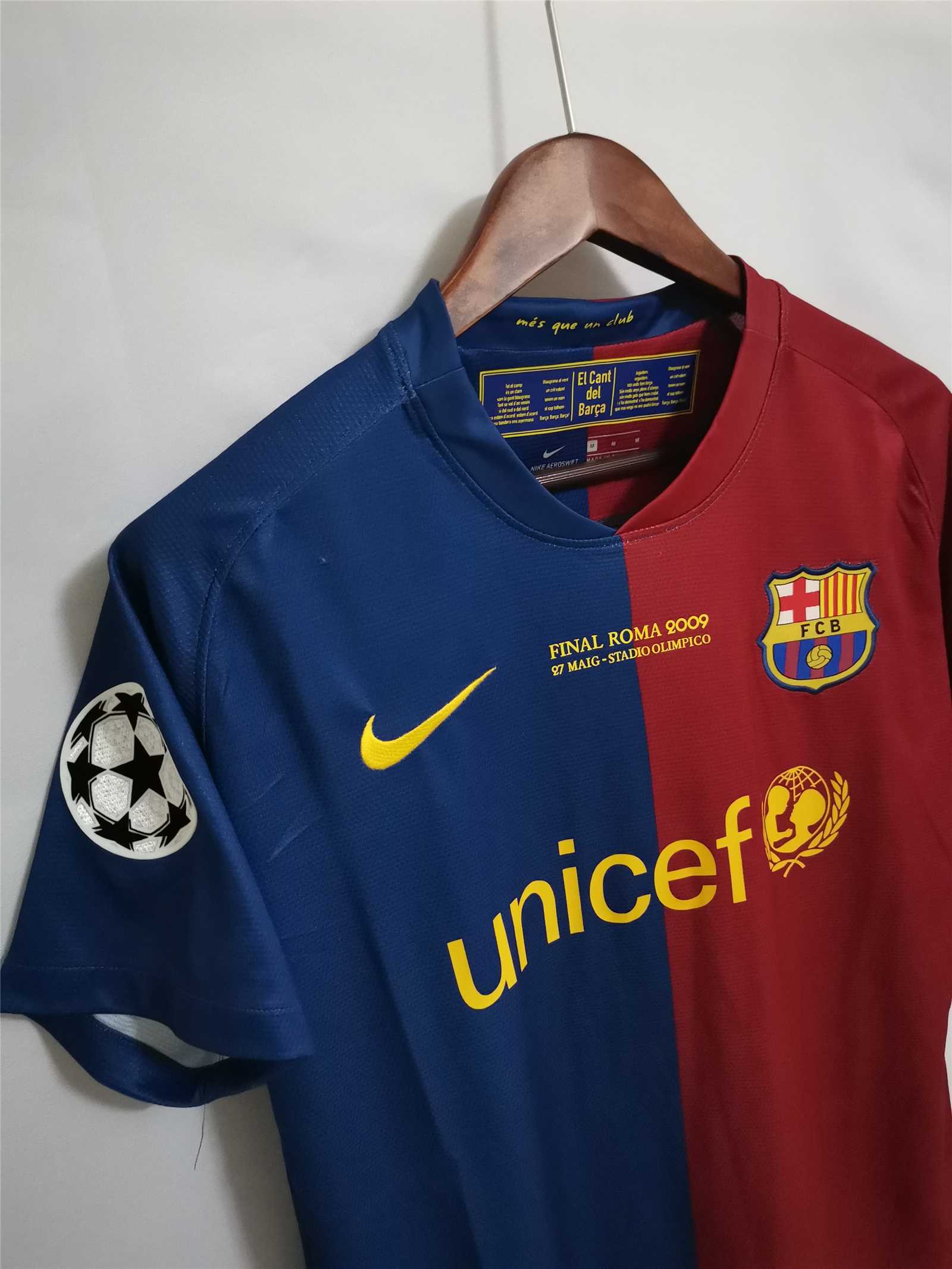 2008/2009 Barcelona Home Final Roma kit - Image 5