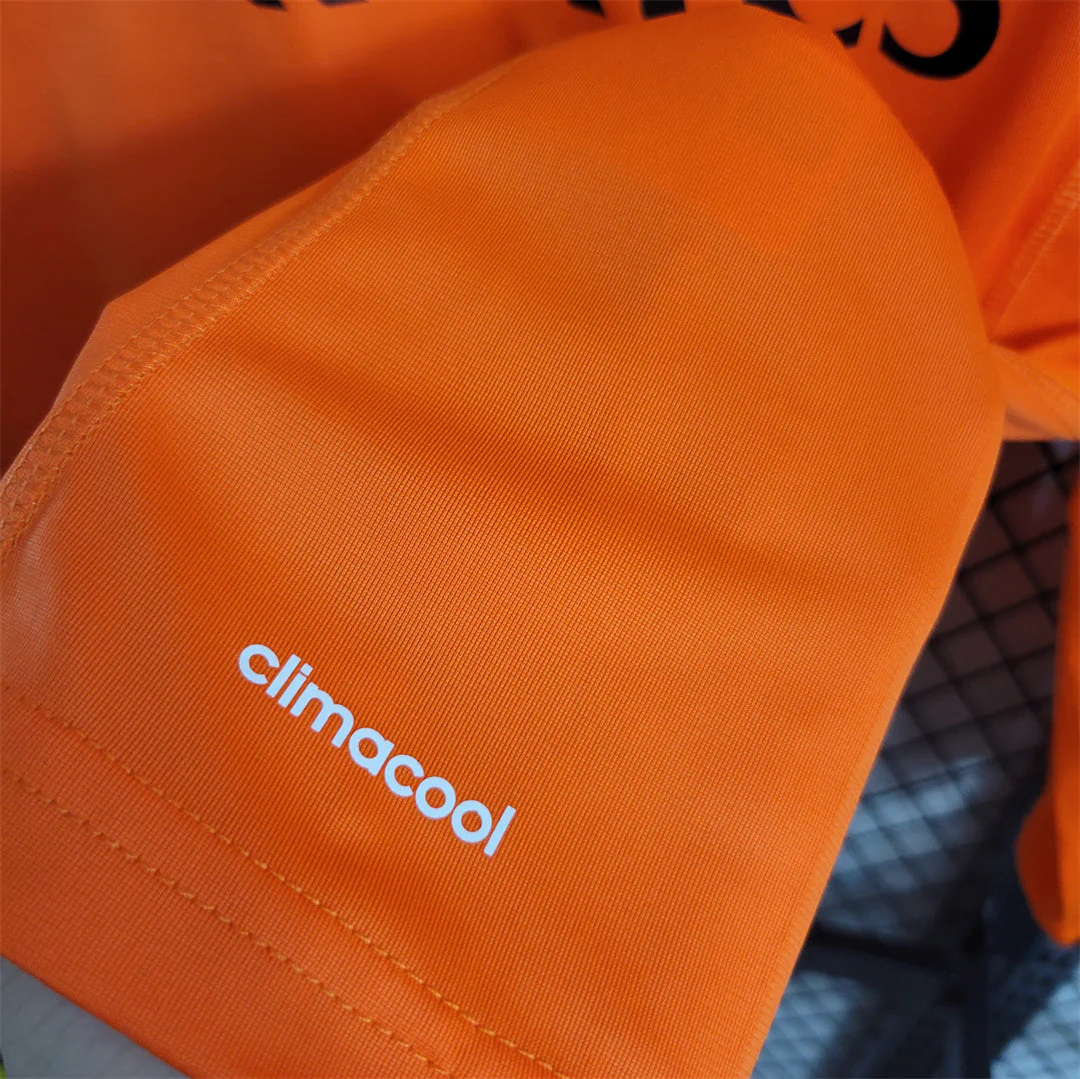 2013/2014 Real Madrid orange third kit long sleeve retro jersey - Image 3