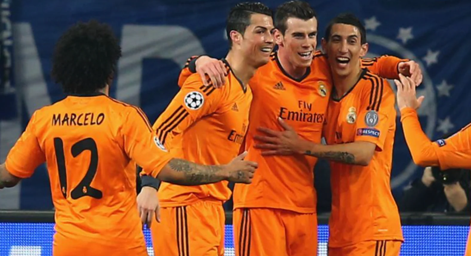 2013/2014 Real Madrid orange third kit long sleeve retro jersey - Image 6