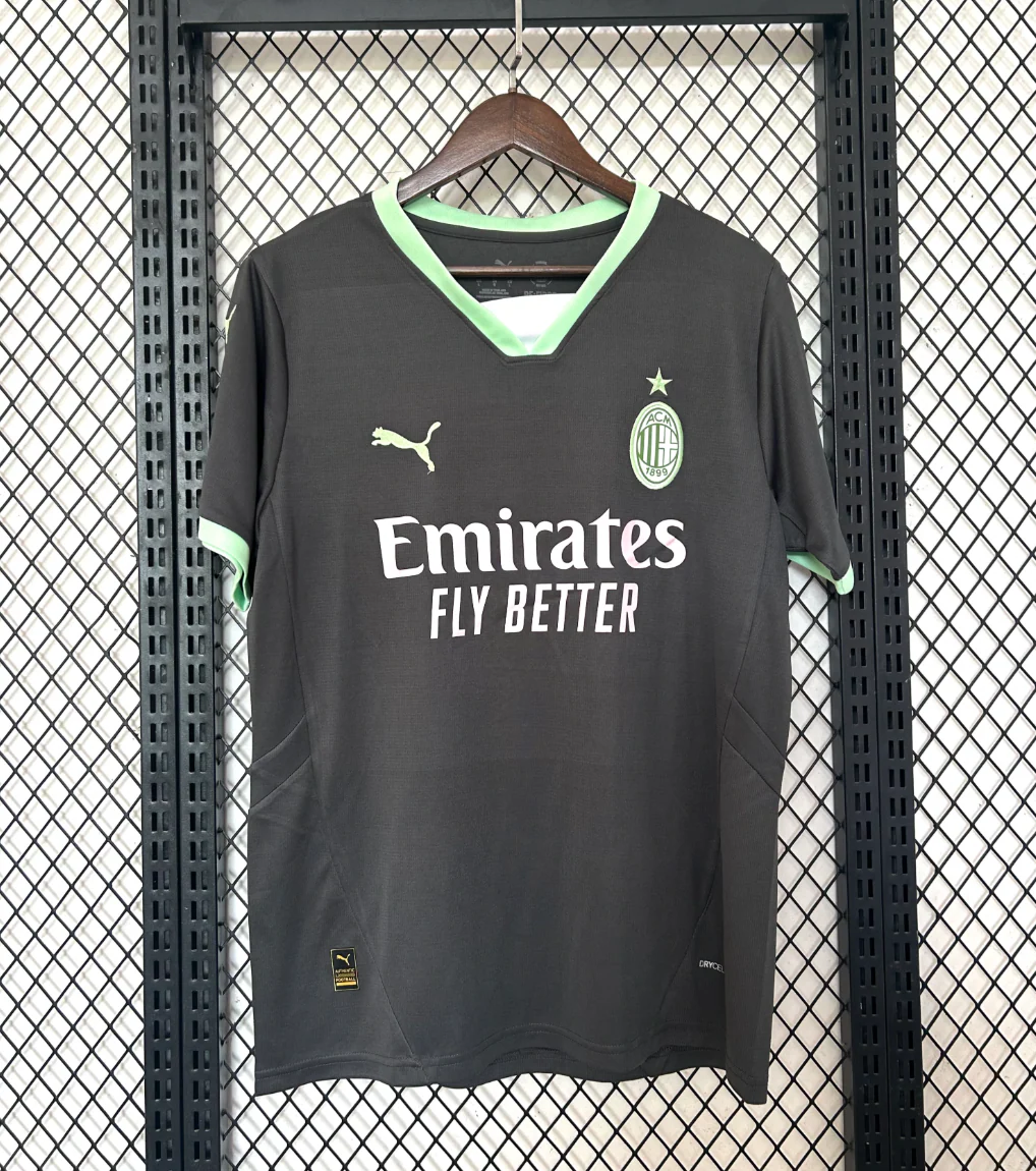 Ac Milan Third Kit 24/25 Grey and green - Image 3