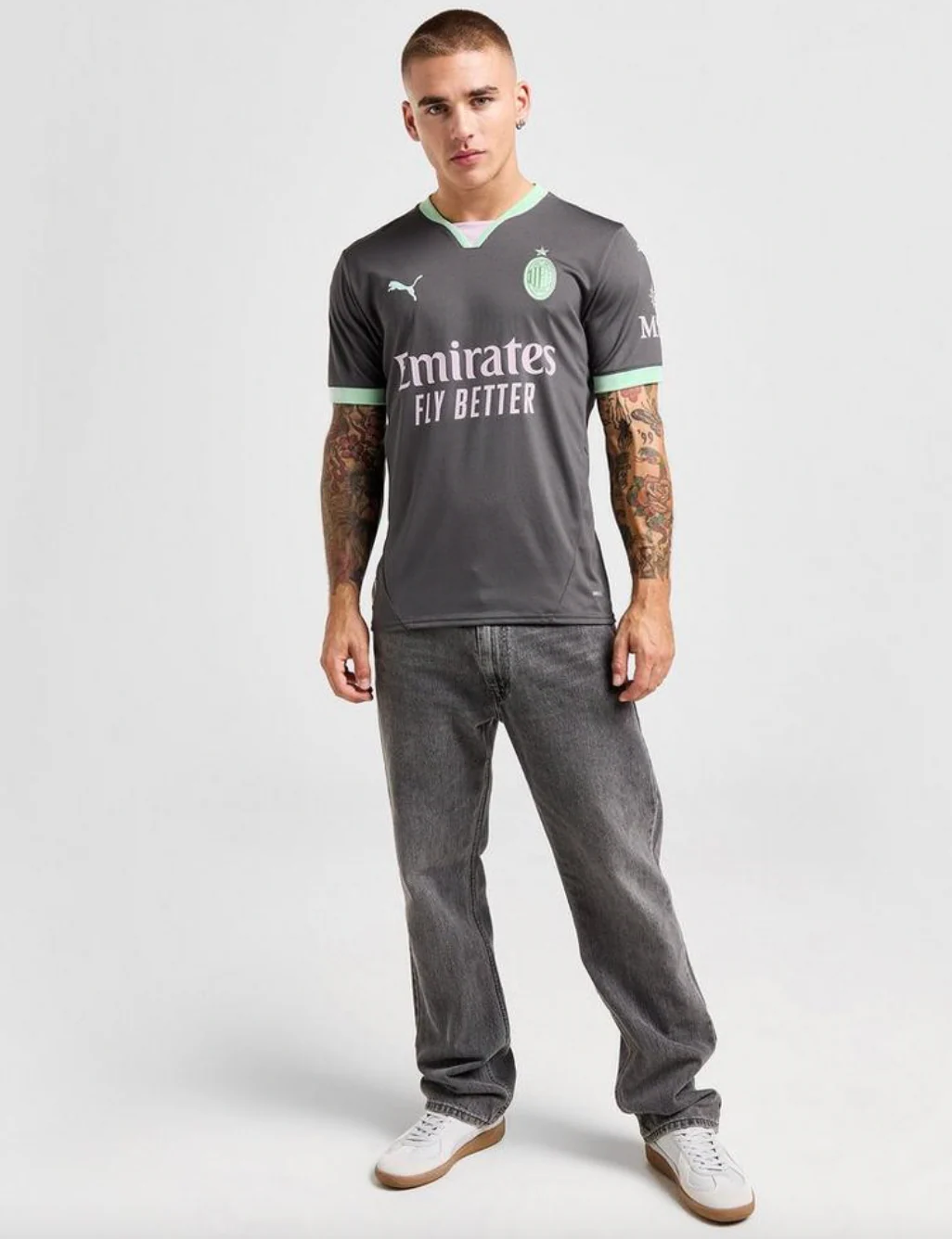 Ac Milan Third Kit 24/25 Grey and green - Image 5