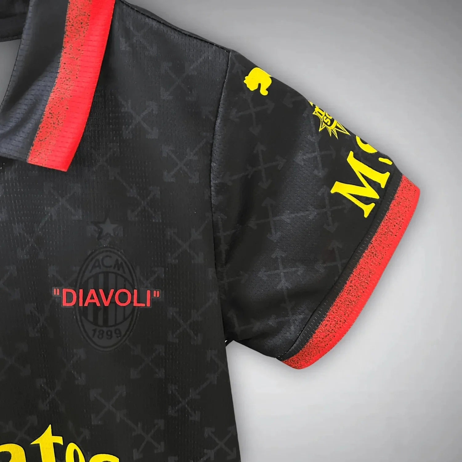 AC Milan x Off-White Black Kids Jersey 2025/2026 - Image 5