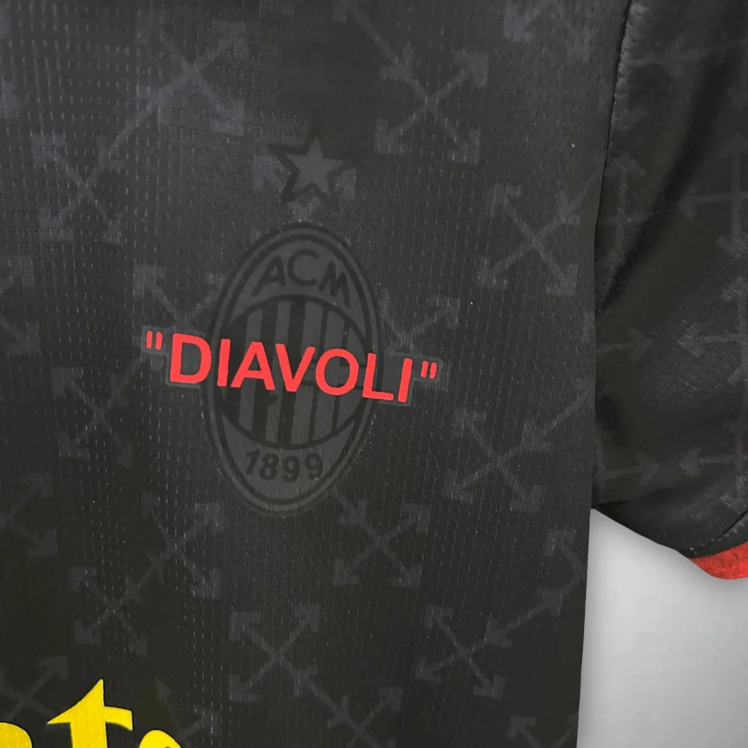 AC Milan x Off-White Black Kids Jersey 2025/2026 - Image 6
