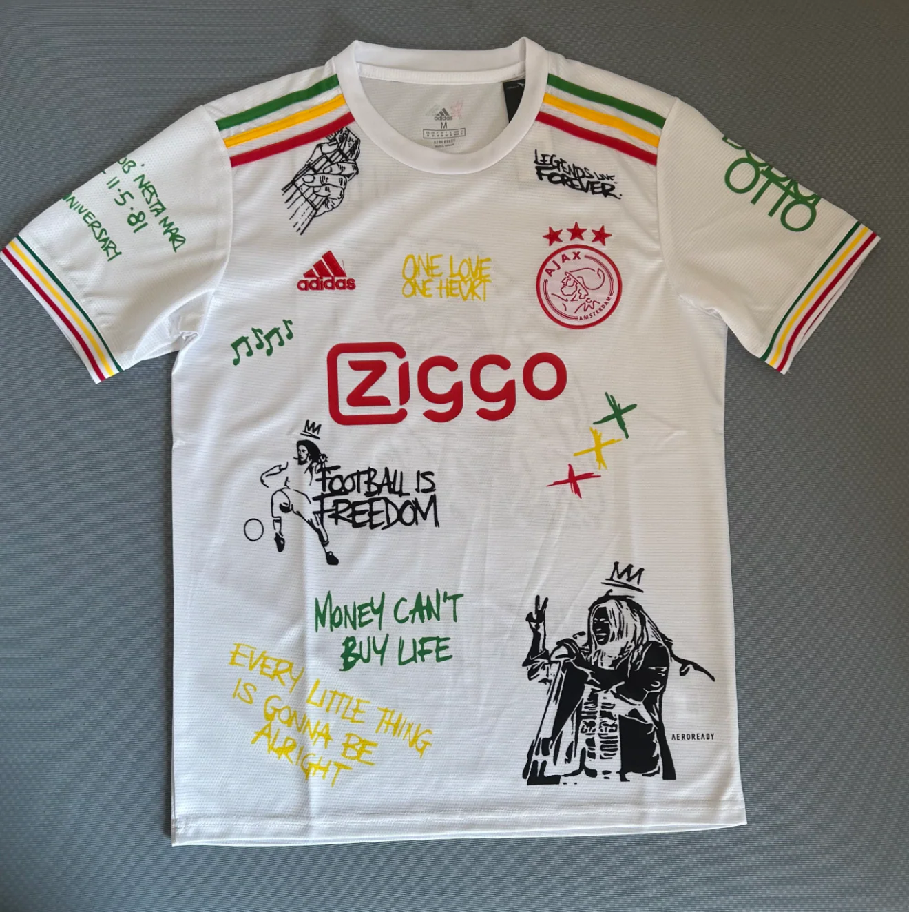 Ajax Bob Marley white jersey - Image 2