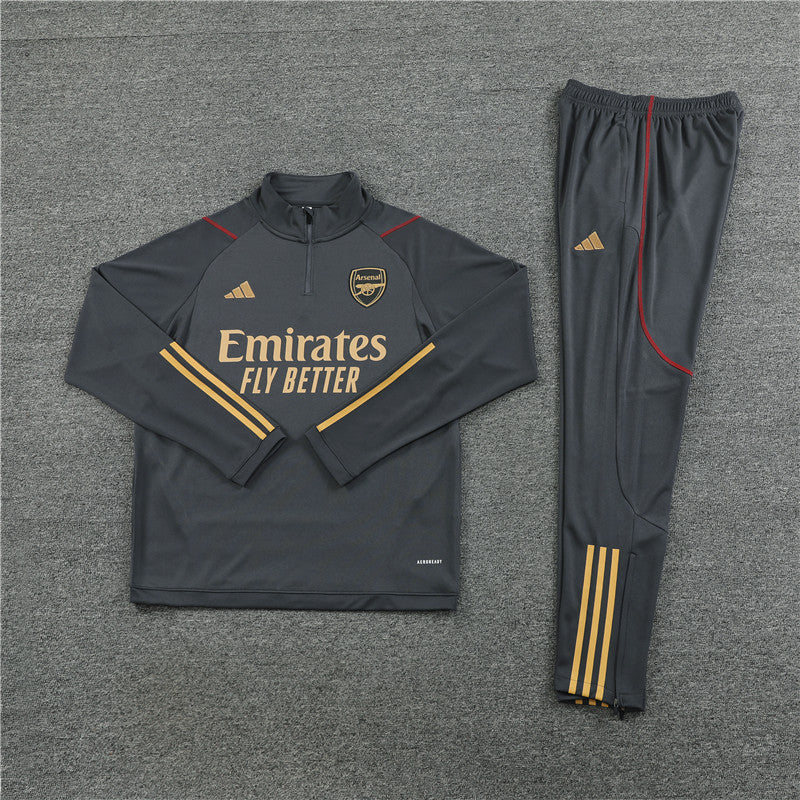 Arsenal Grey Tracksuit - Image 2