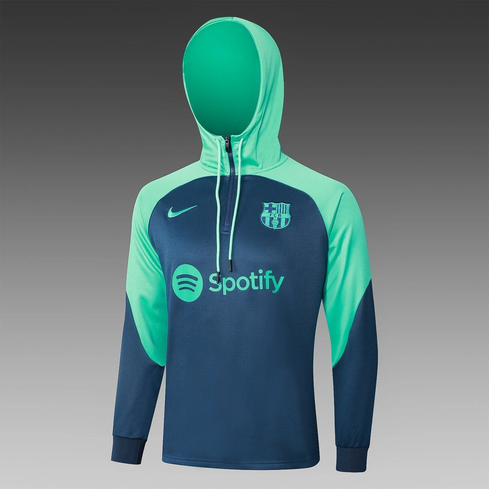 Barcelona 23-24 Royal Blue Tracksuit with Hoodie - Image 3