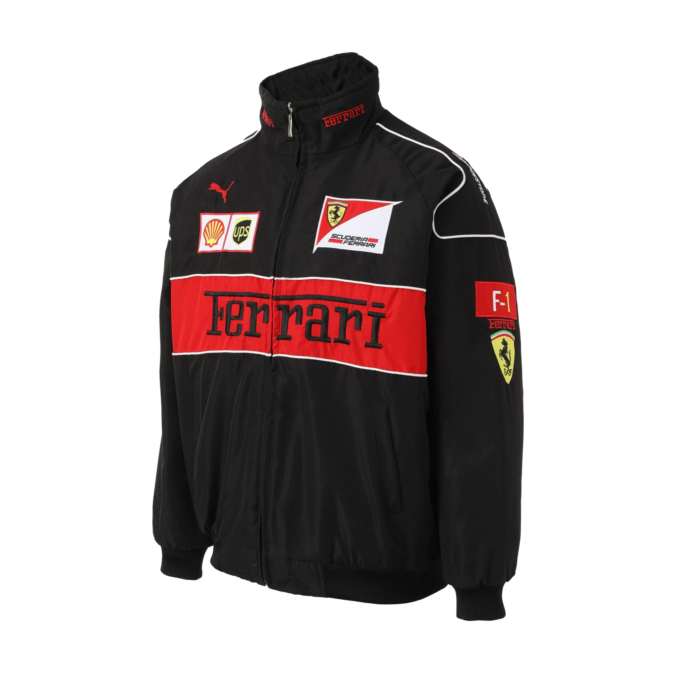Rari F1 Racing Team Jacket – Black Scuderia Motorsport Zip-Up Coat - Image 3