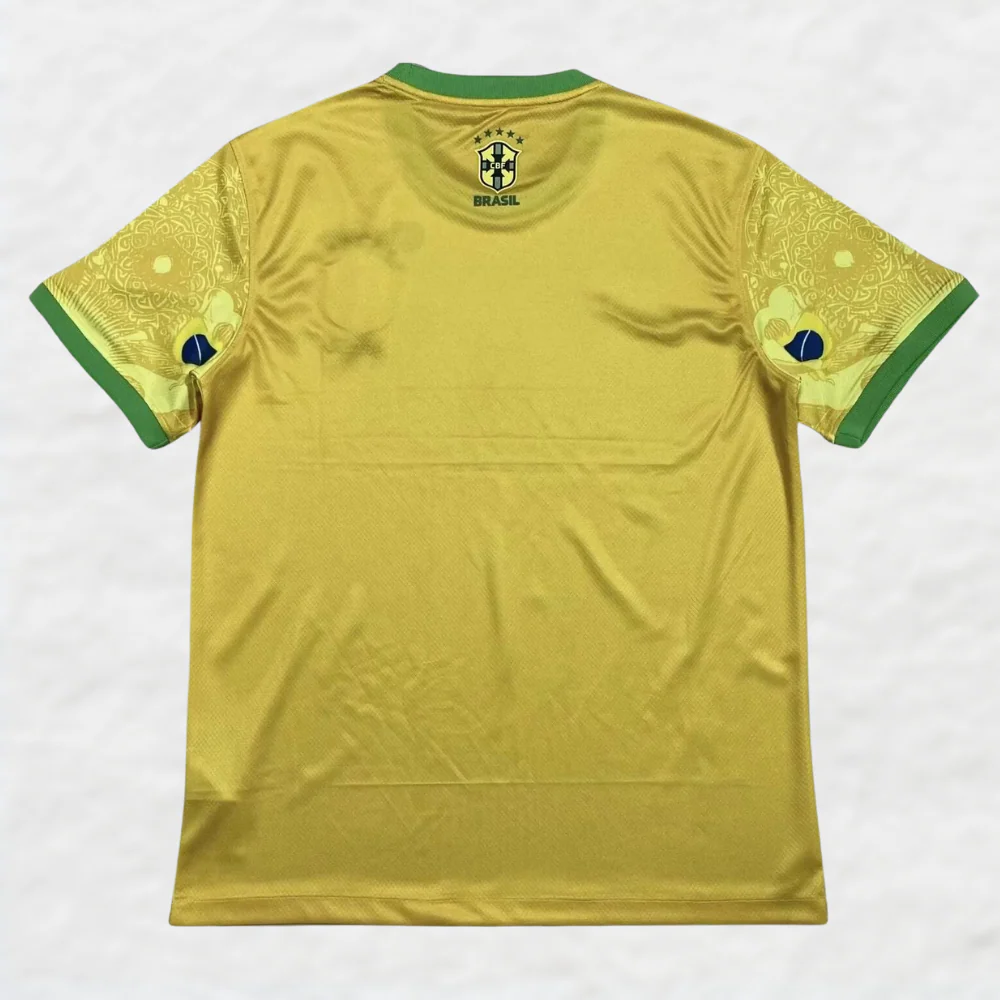 BRAZIL 2024/25 Yellow ‘JESUS CHRIST THE REDEEMER’ SPECIAL EDITION SHIRT - Image 2