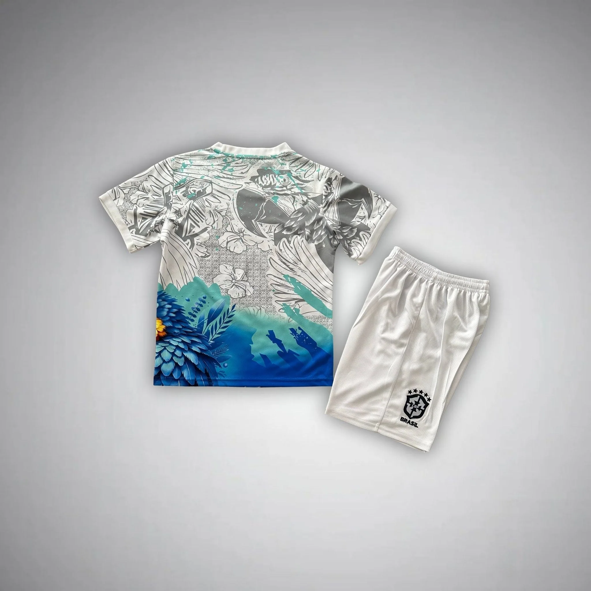 Brazil Blue Parrot Kids Jersey - Image 2