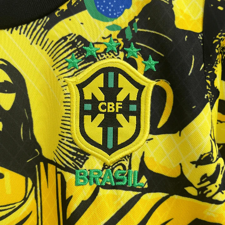 Brazil Jesus Christ the Redeemer Kids Jersey – Yellow Edition - Image 4
