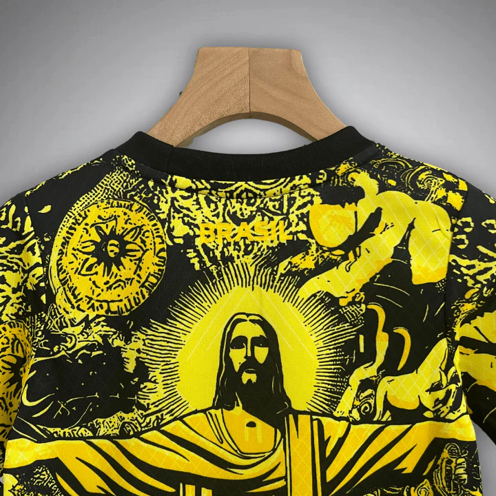 Brazil Jesus Christ the Redeemer Kids Jersey – Yellow Edition - Image 6