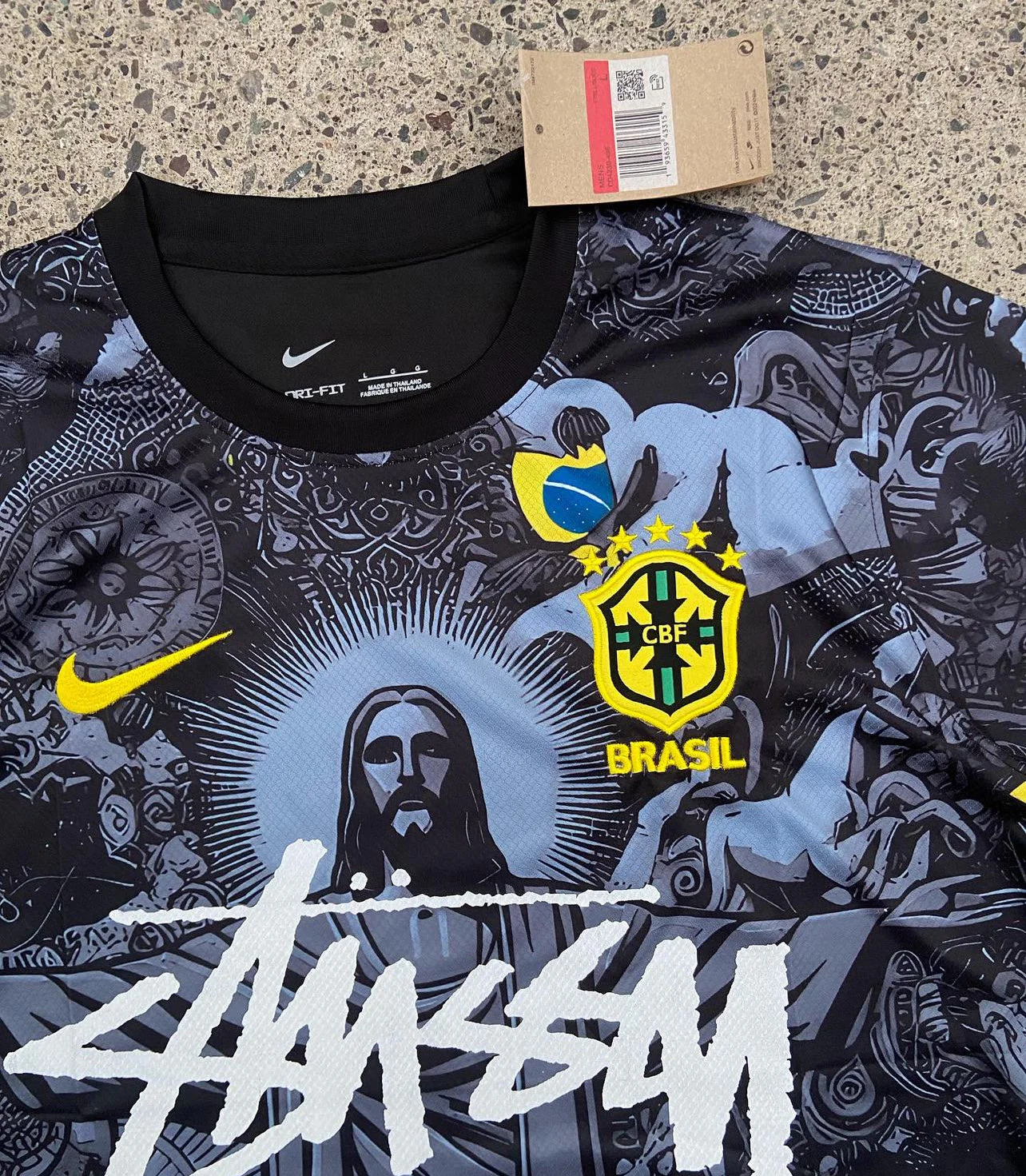 BRAZIL X JESUS CHRIST X STUSSY SPECIAL EDITION ( BLACK) - Image 4