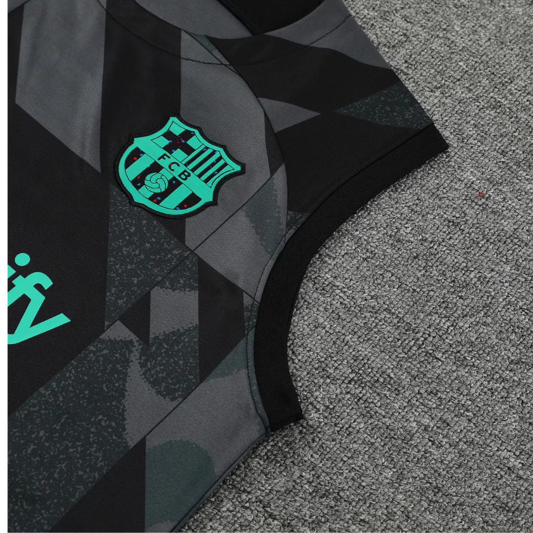 FC BARCELONA BLACK sleeveless Summer set 2024/2025 - Image 3