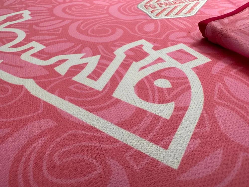 FC Palestina X Farrah Azam Collab shirt Palestine Pink kit - Image 4