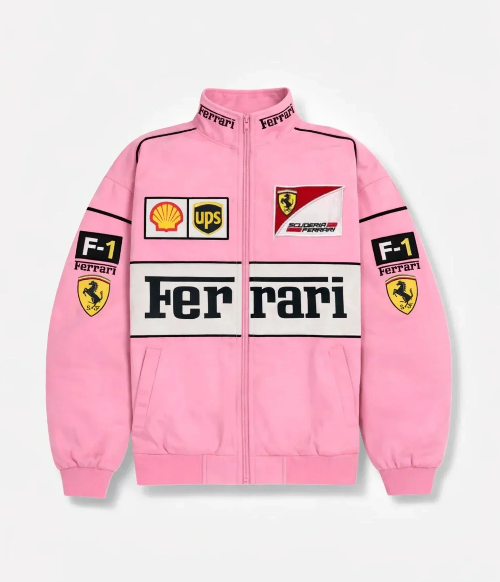 Ferrari F1 Vintage Pink Racing Jacket - Image 3