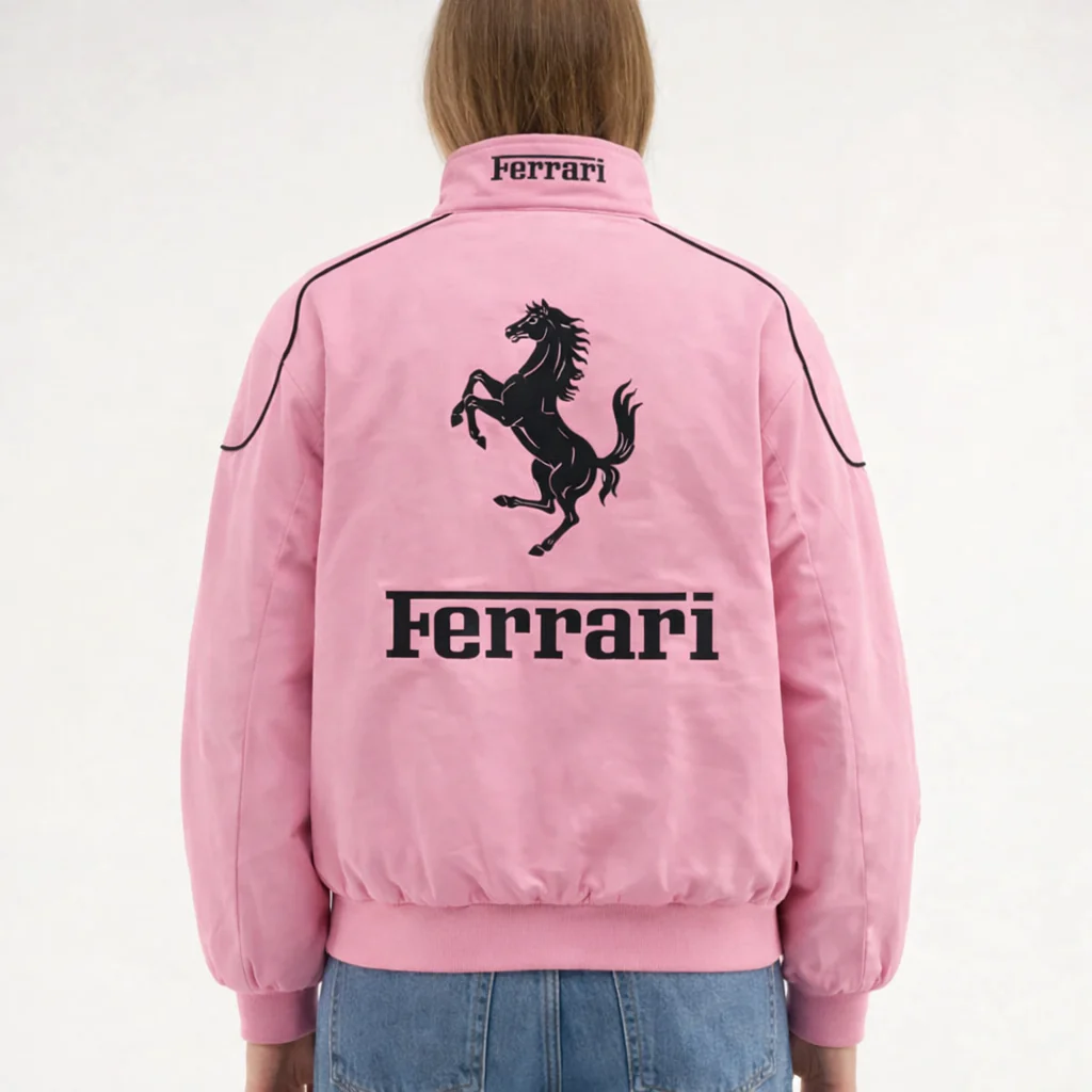 Ferrari F1 Vintage Pink Racing Jacket - Image 4
