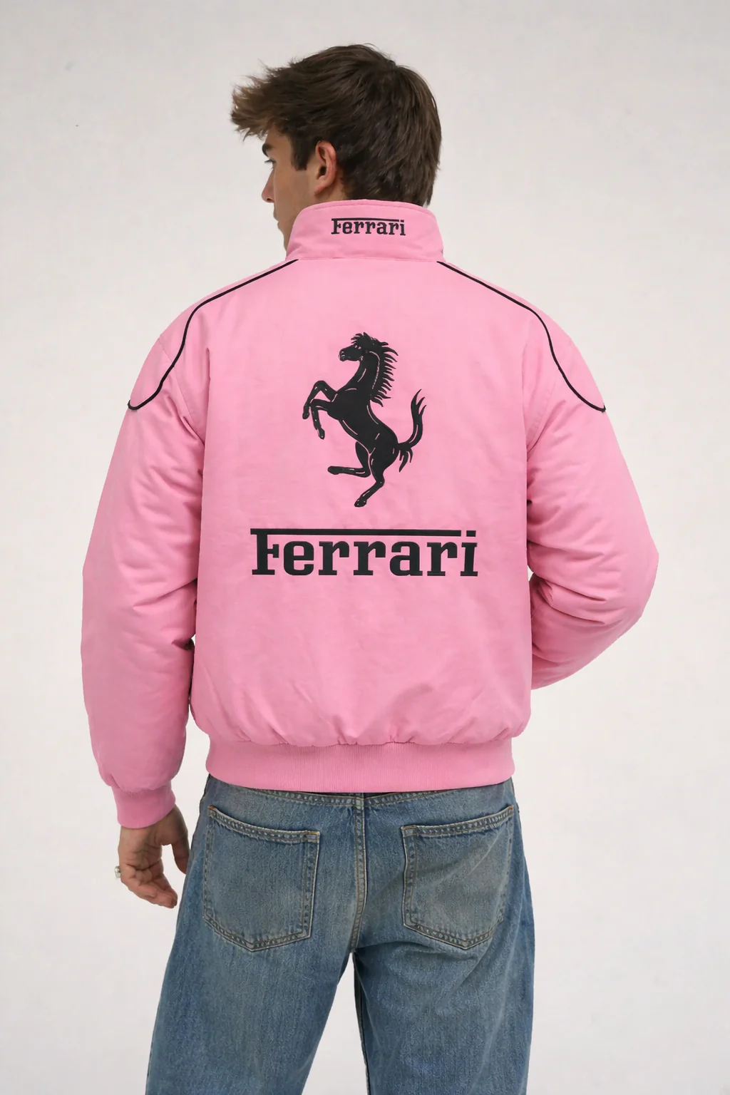 Ferrari F1 Vintage Pink Racing Jacket - Image 5