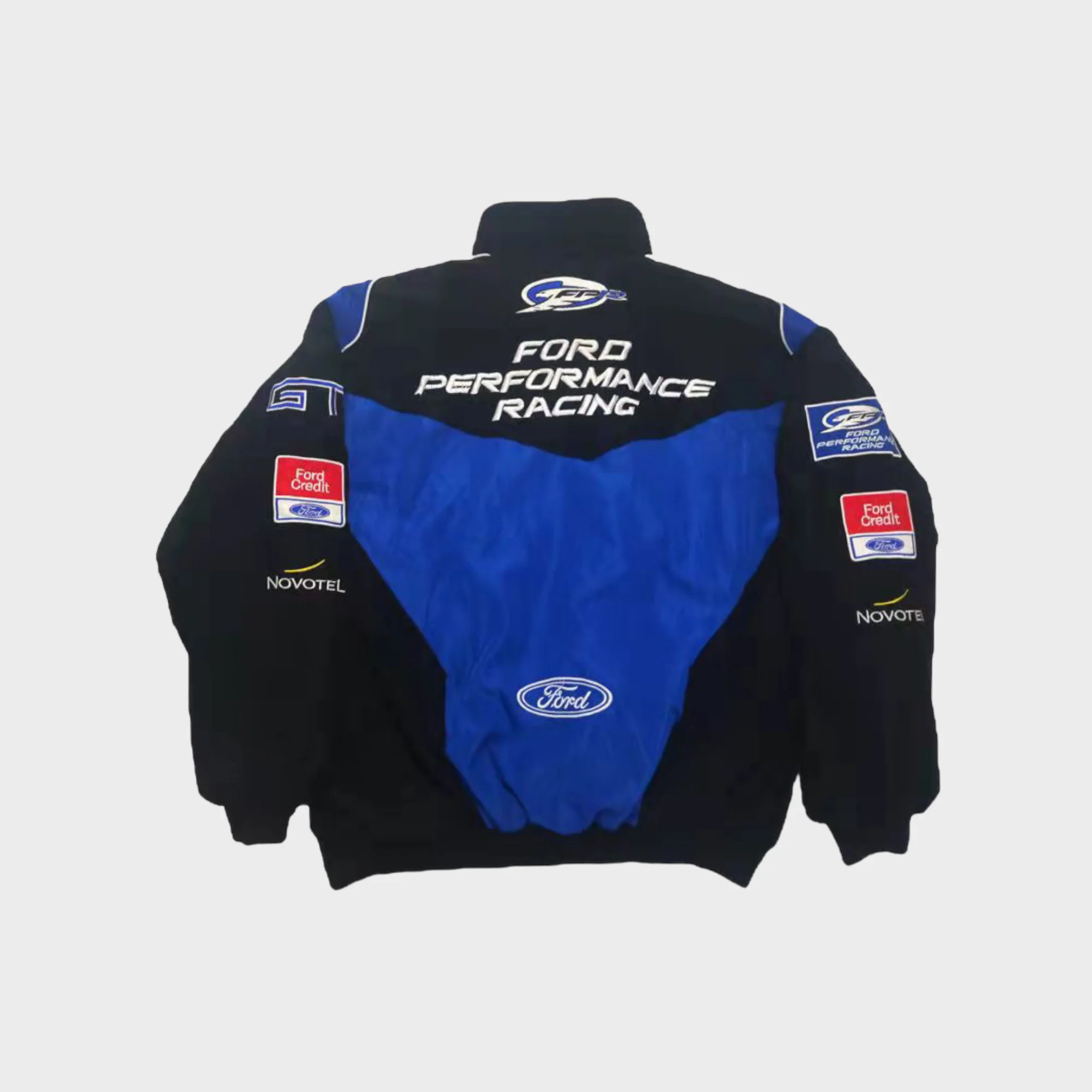 Ford Performance Racing Jacket – Blue & Black Motorsport Team Zip-Up Coat - Image 3