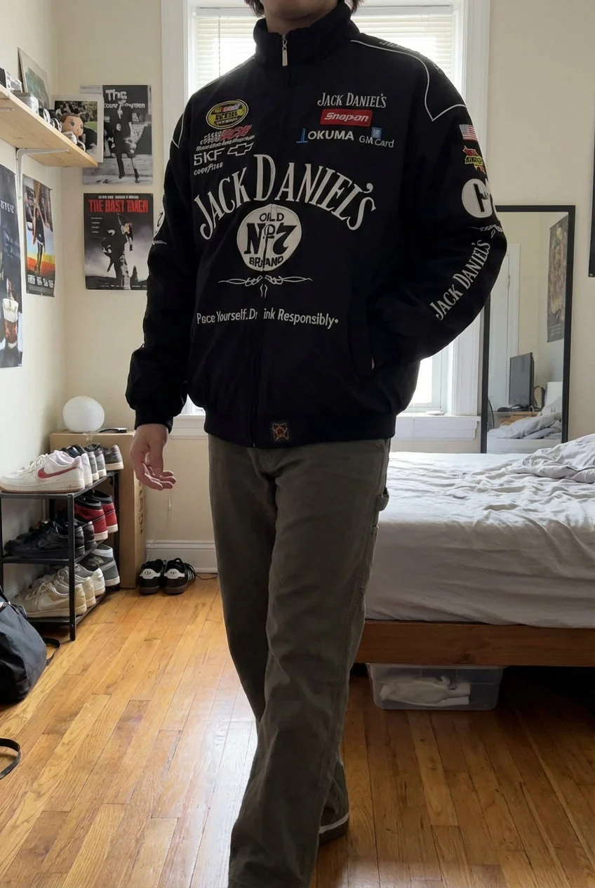 Jack Daniel's Old No. 7 Racing Jacket Black | Full Zip NASCAR Sponsor Logos - Image 6