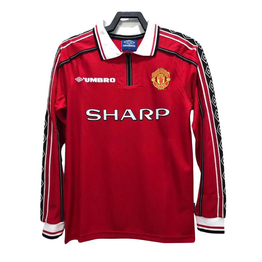 Manchester United Long Sleeve Home retro kit – 1998-1999