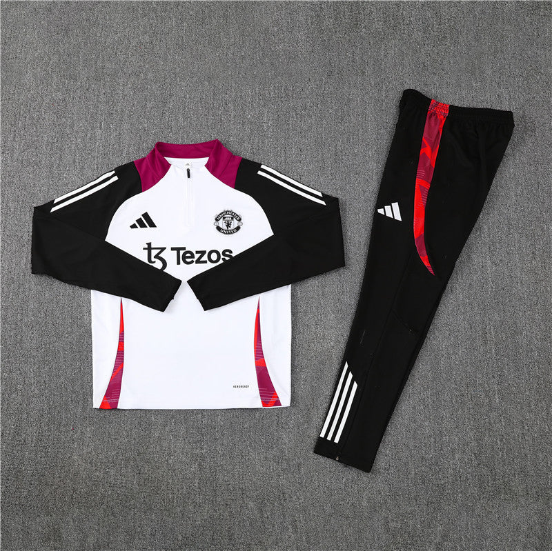 Manchester United white Tracksuit 24/25 - Image 2