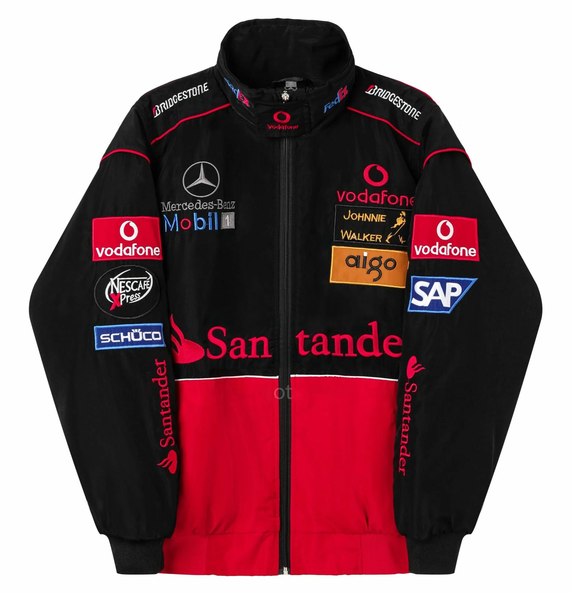 McLaren F1 Racing Team Jacket – Vodafone Mercedes Motorsport Zip-Up Coat - Image 2