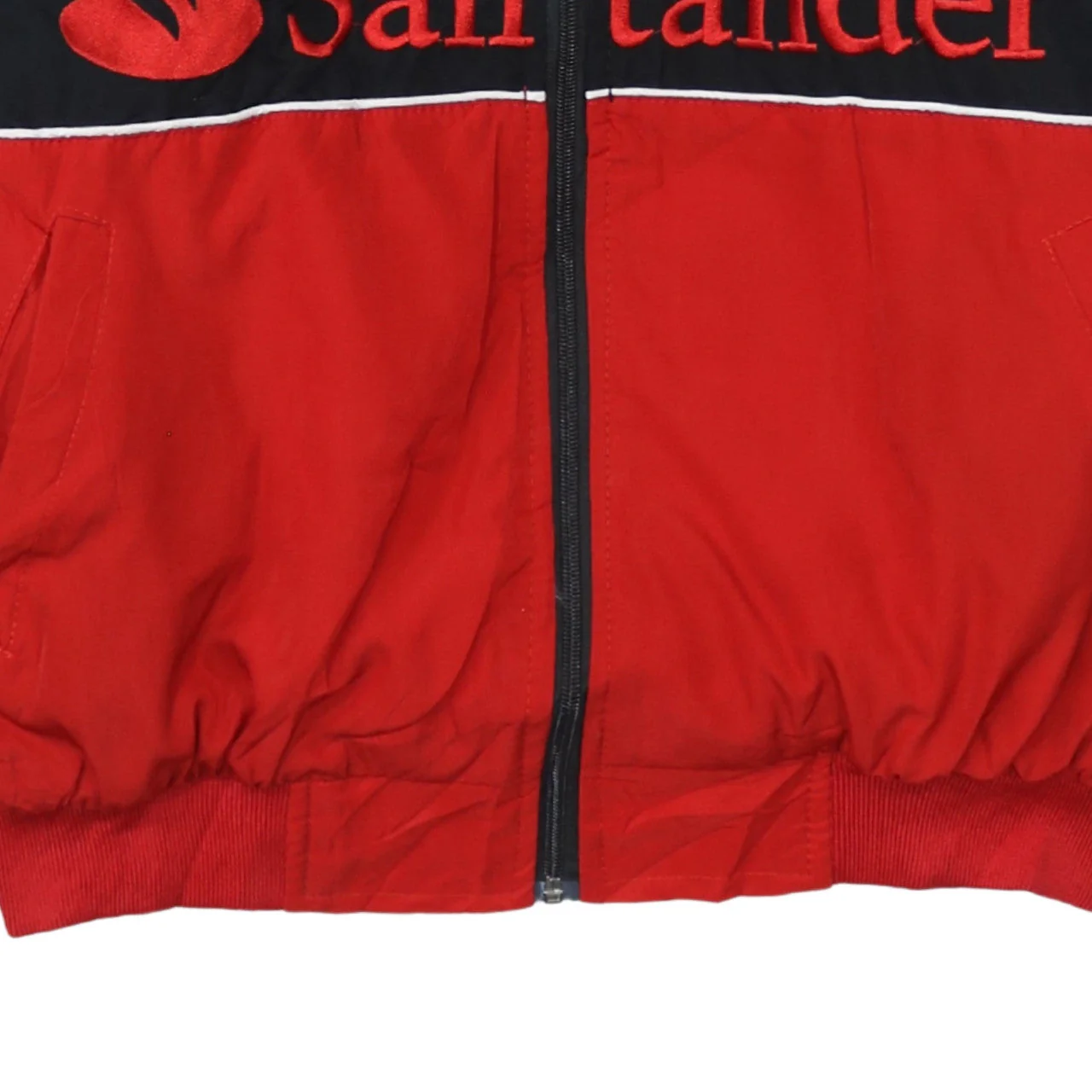 Mercedes-Benz Black Red Nascar Jacket Men's XLarge Embroidered McLaren Logos Racing Bomber Outerwear - Image 4