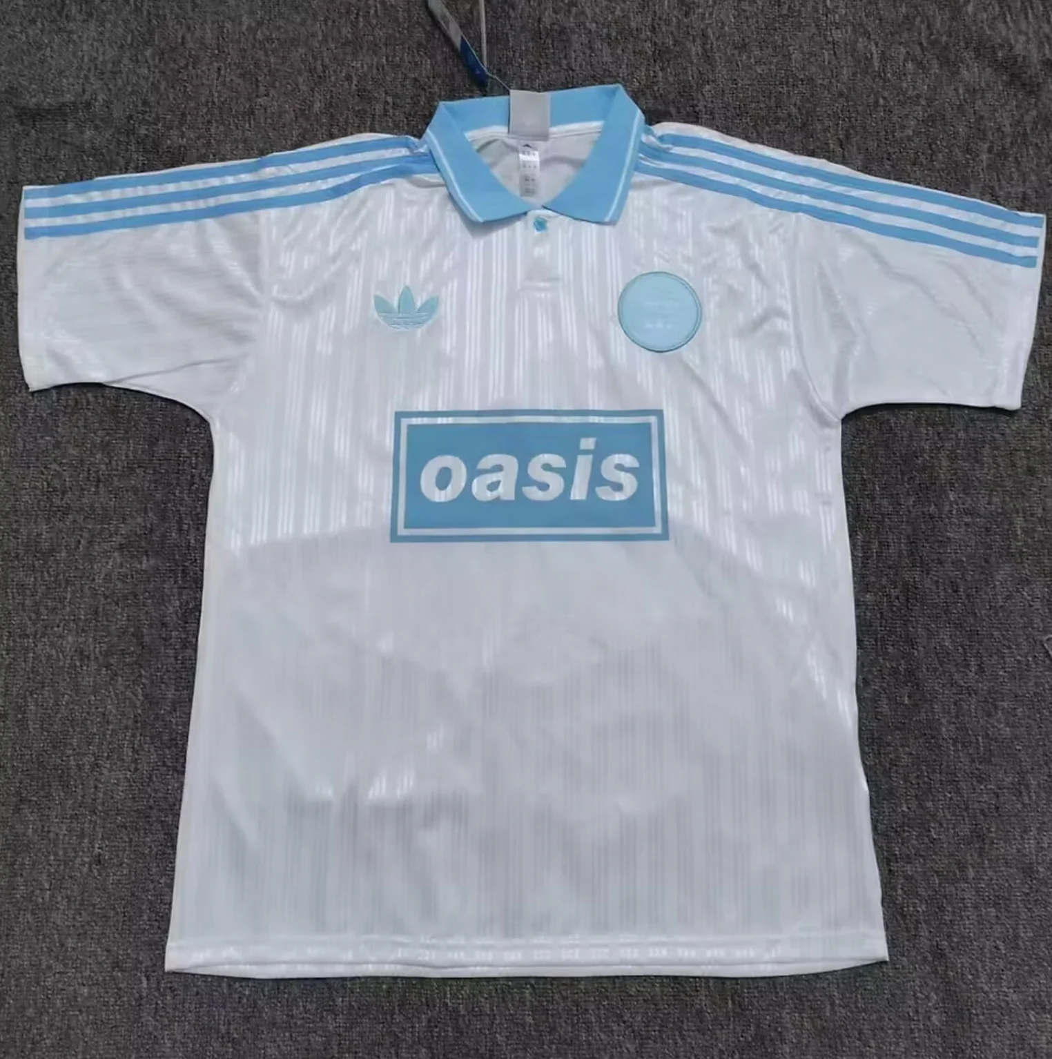 Oasis x Adidas Jersey White and Light Blue - Image 2
