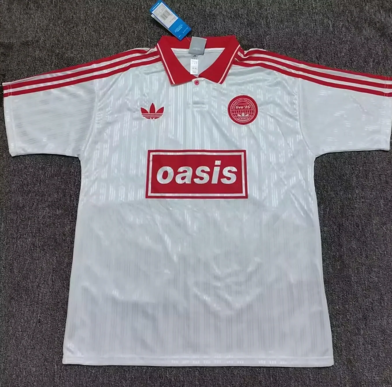 Oasis x Adidas Jersey White and red - Image 2