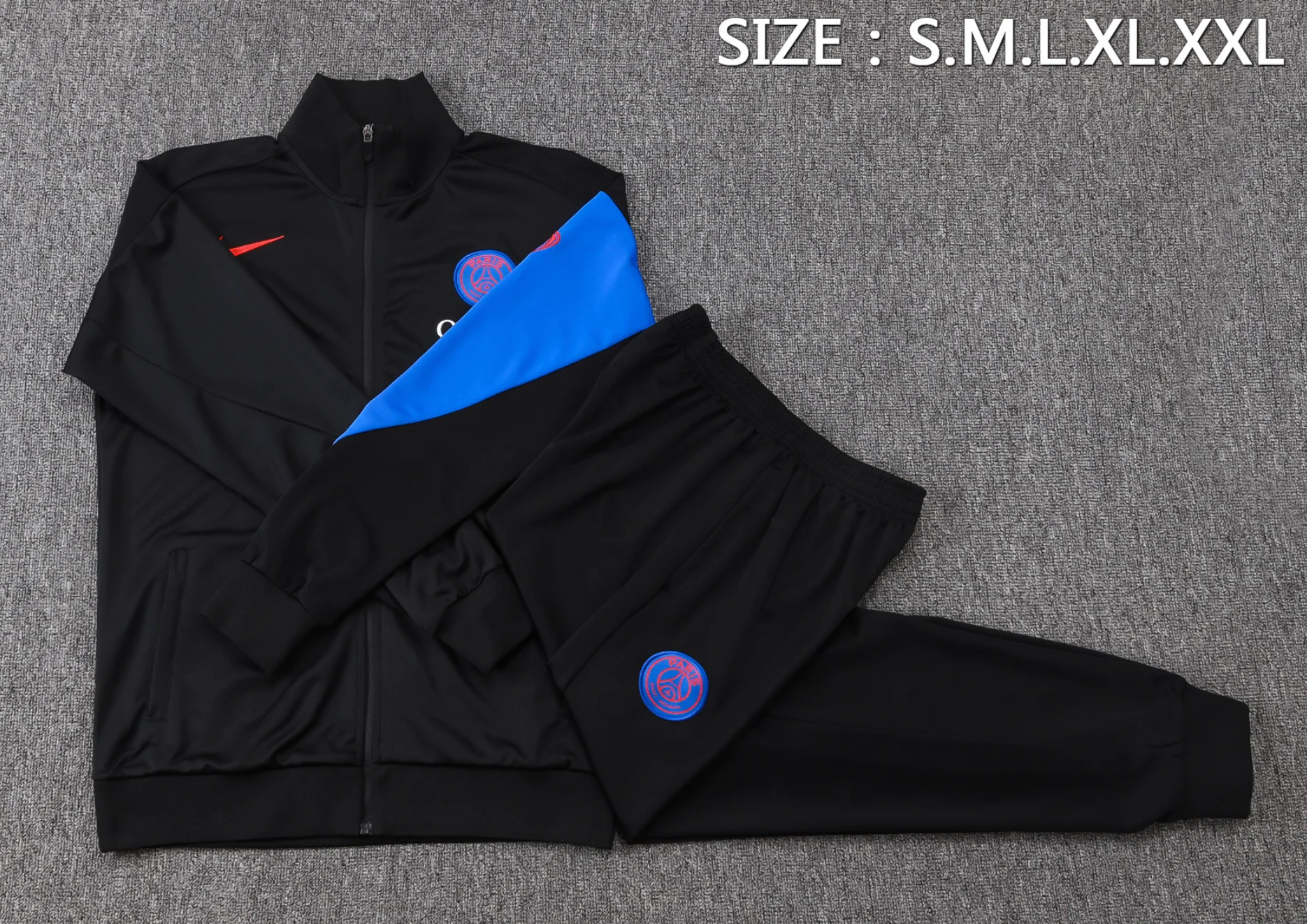 PSG 2026/2027 Black Tracksuit - Image 2