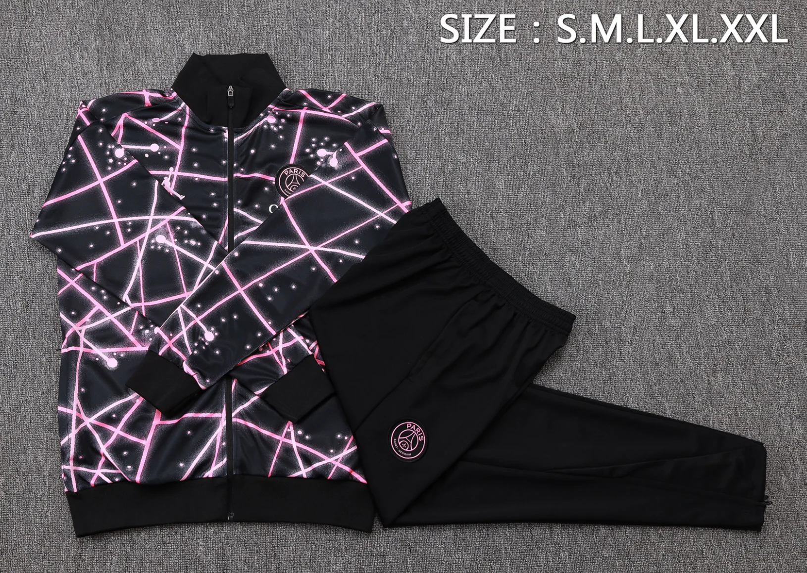 PSG Tracksuit 2025/2026 Black and Pink - Image 5