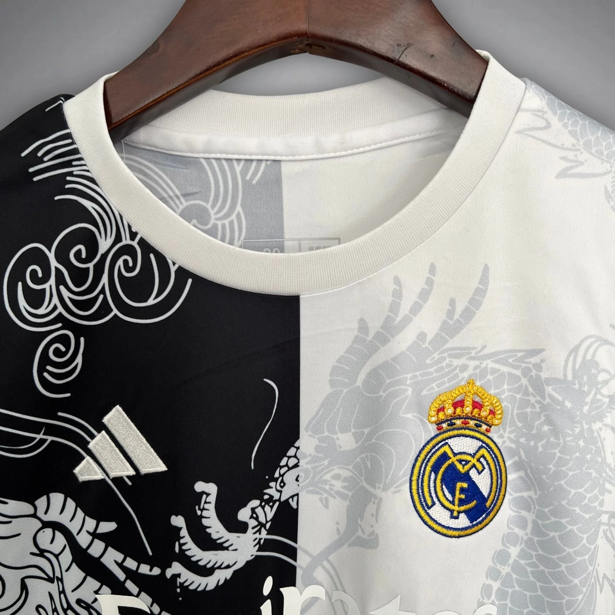 Real Madrid Half white Half black Dragon kids Jersey - Image 2