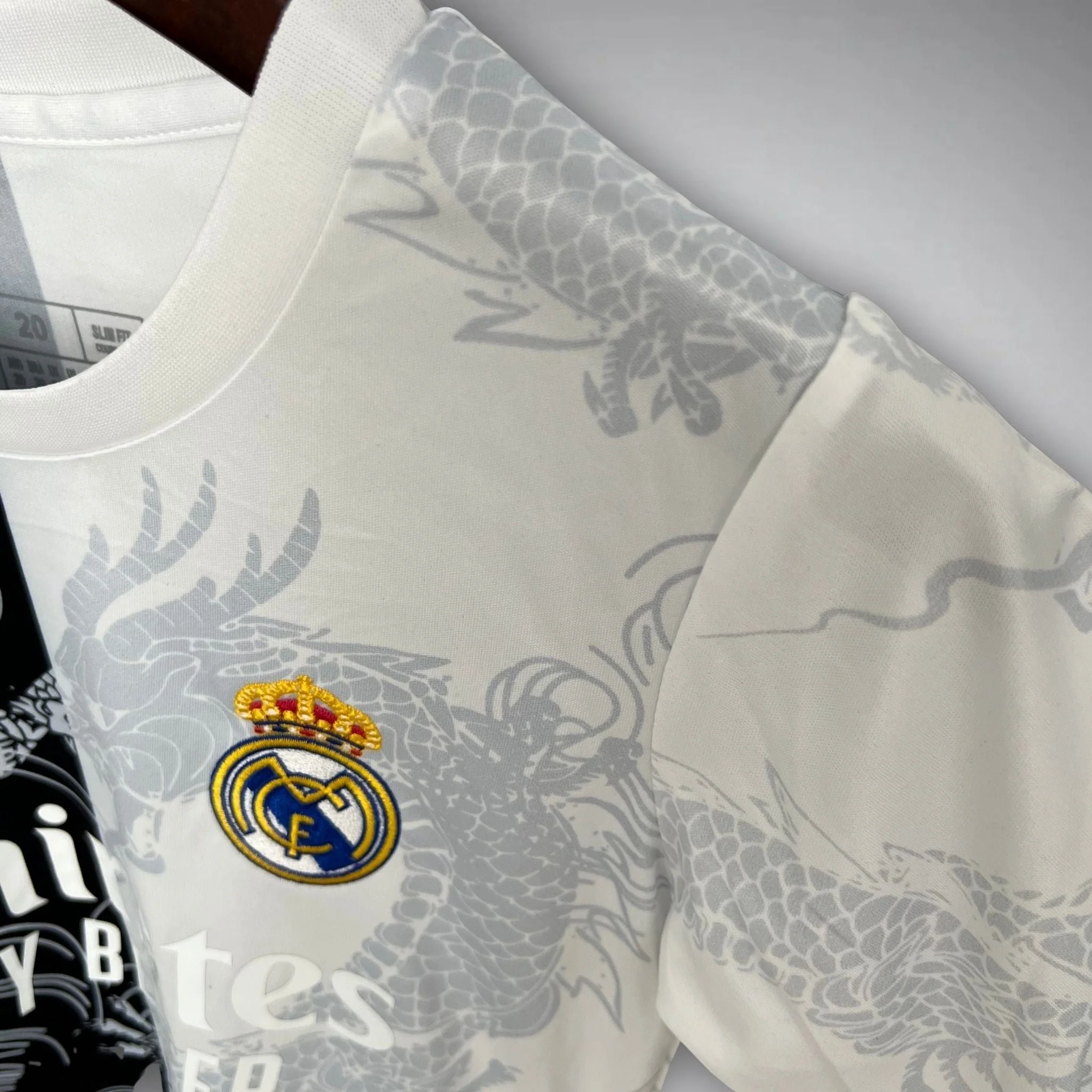 Real Madrid Half white Half black Dragon kids Jersey - Image 3