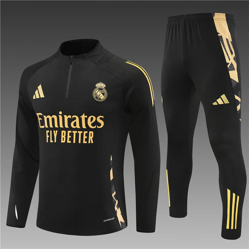 Real Madrid Tracksuit – Black (Kids)