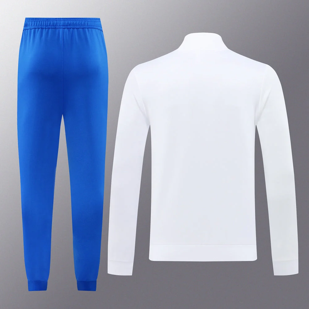 Real Madrid White Blue Full Zip - Image 3