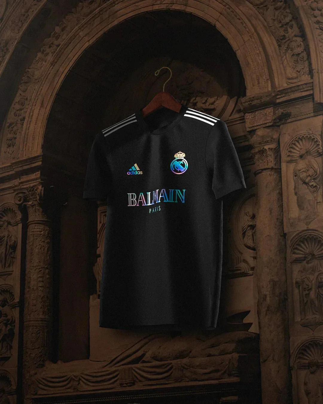 REAL MADRID x BALMAIN Black Shirt - Image 2