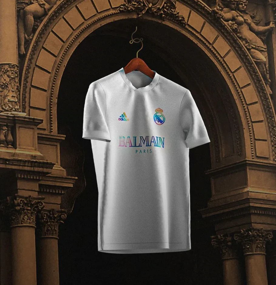 Real Madrid x Balmain White Shirt - Image 2