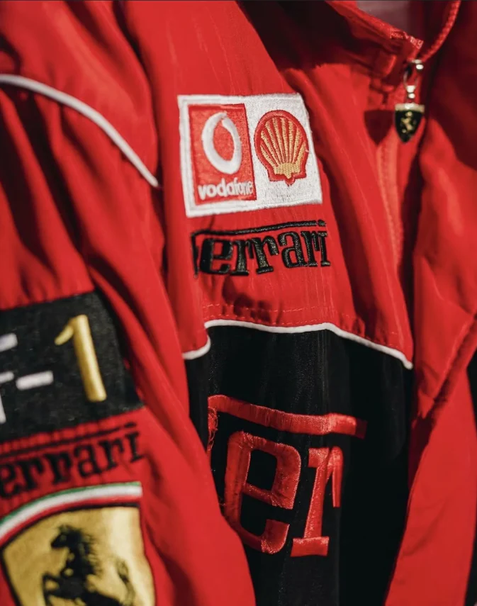 Rari F1 Racing Team Jacket – Red Scuderia Motorsport Zip-Up Coat - Image 10