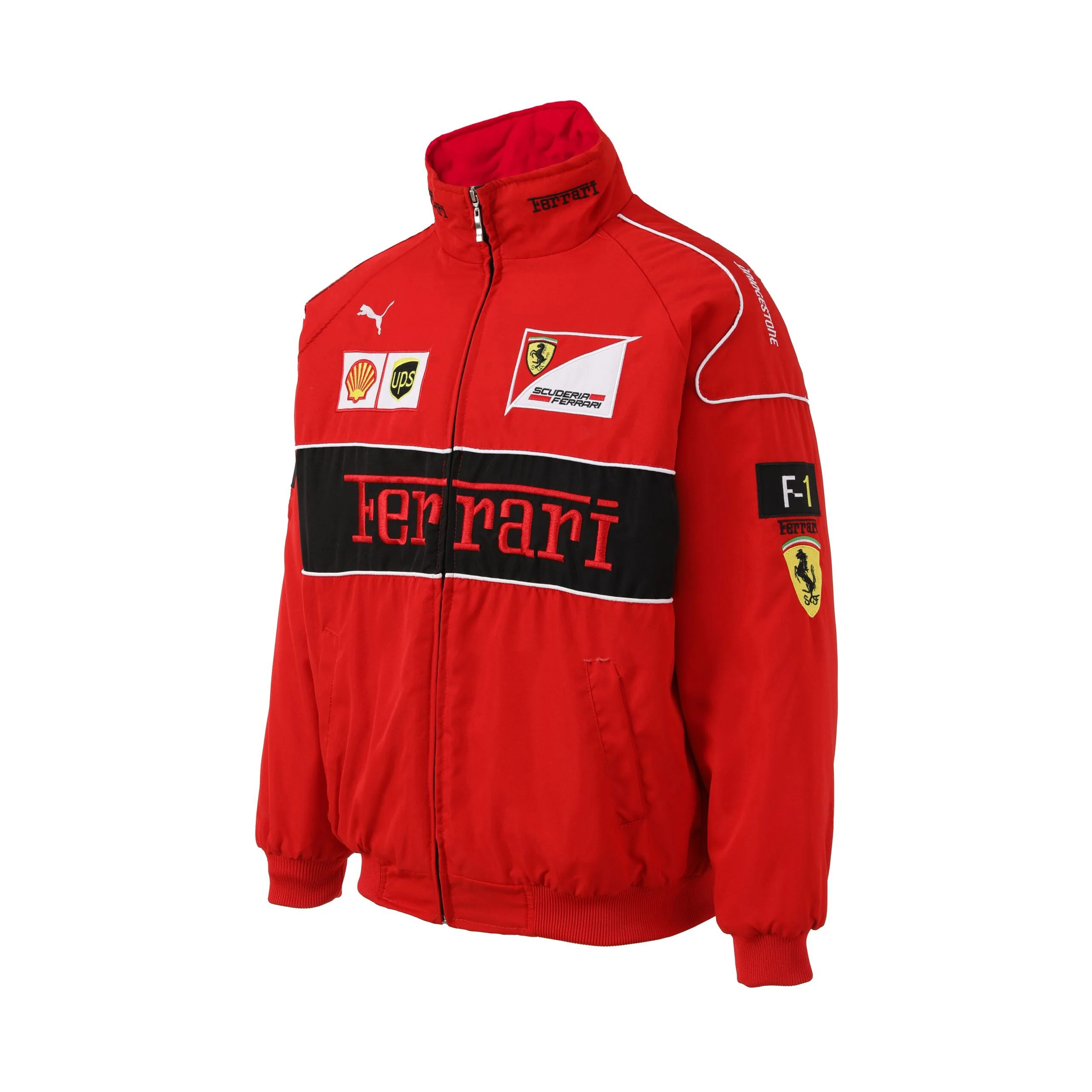 Rari F1 Racing Team Jacket – Red Scuderia Motorsport Zip-Up Coat - Image 3