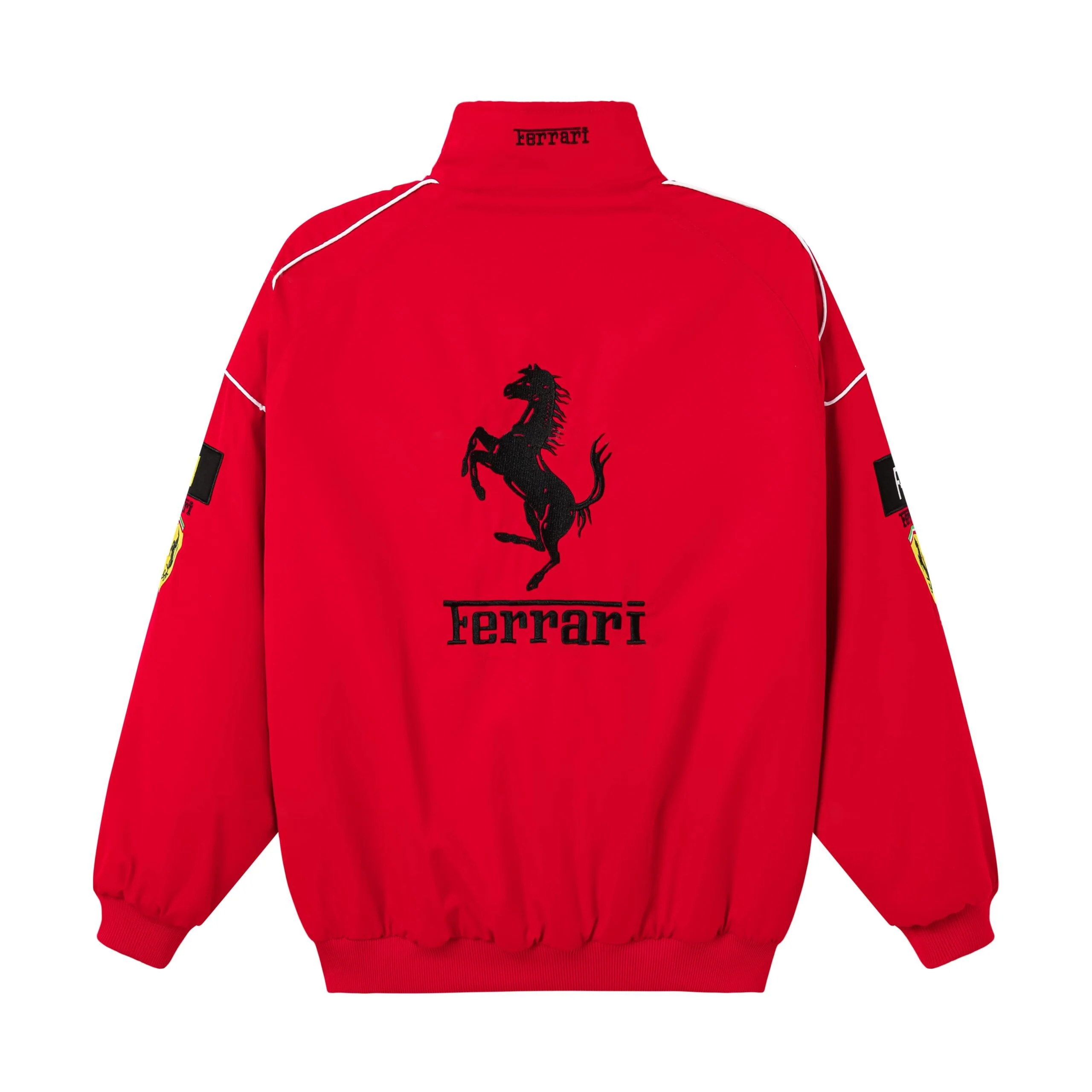Rari F1 Racing Team Jacket – Red Scuderia Motorsport Zip-Up Coat - Image 4