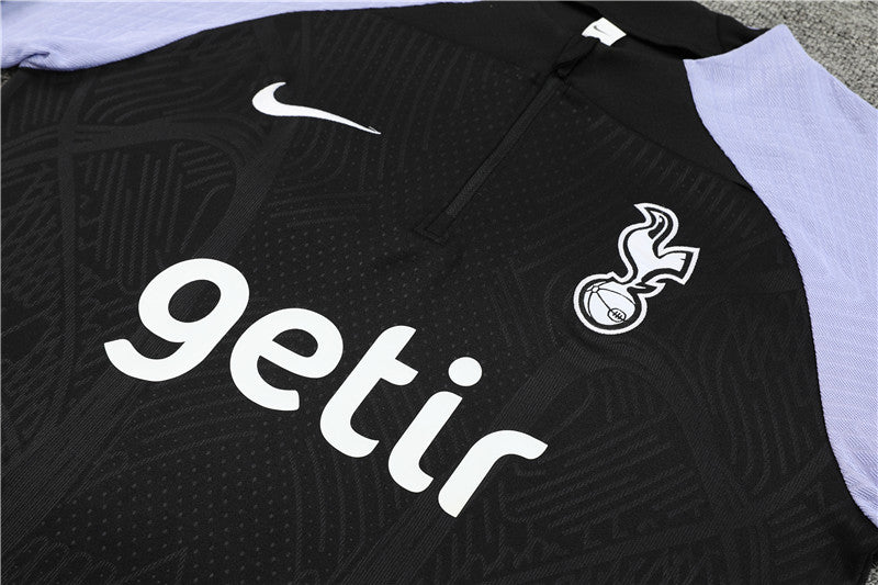 Tottenham Black Tracksuit - Image 2